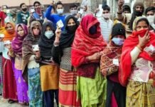 यूपी में विधान सभा चुनाव के चौथे चरण के लिए वोटिंग