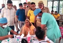 47वीं पीएसी बटालियन में यशोदा ने लगाया निशुल्क चिक्तिसा शिविर