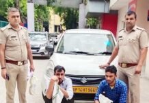 अवैध शराब समेत दो तस्कर गिरफ्तार