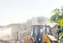 55 बीघा जमीन में बनी अवैध कॉलोनी को जीडीए ने किया ध्वस्त