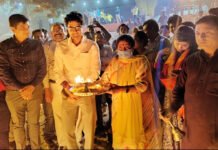 नगर निगम ने 2100 दिए जलाकर मनाया गंगा उत्सव कार्यक्रम