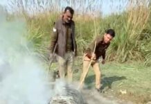 खादर में धधक रही कच्ची शराब की भट्टियों पर चला आबकारी विभाग का हंटर