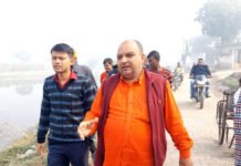 सिध्द बाबा अमृत सरोवर, नाला कार्य का अपर मुख्य अधिकारी ने किया निरीक्षण