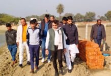 जिला पंचायत अध्यक्ष अमित चौधरी ने अमृत सरोवर का किया निरीक्षण, काम की गुणवत्ता को लेकर दिया निर्देश