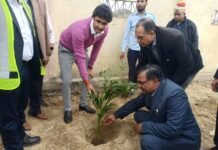 इलेक्ट्रिक बस सेवा: एक साल पूरा होने पर नगर आयुक्त ने लगाया पौधा