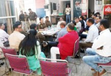 शांति समिति की मीटिंग में पार्षद उठाई परीक्षार्थियों की समस्या
