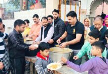 शिव मंदिर के 40वें स्थापना दिवस पर विशाल भंडारे एवं हवन का आयोजन