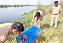 हिंडन खादर क्षेत्र में धधक रही कच्ची शराब की भट्टी को आबकारी विभाग ने किया नष्ट