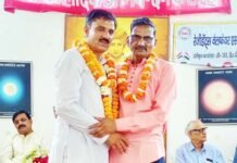 बृज विहार में नव निर्वाचित पार्षद विनय चौधरी का हुआ भव्य स्वागत