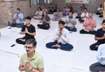 आईटीएस मोहन नगर में अंतर्राष्ट्रीय योग दिवस का आयोजन