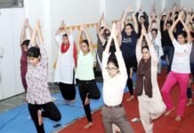 आईटीएस कॉलेज मुरादनगर में अंतर्राष्ट्रीय योग दिवस का आयोजन