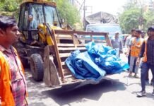 वंसुधरा में नगर निगम ने चलाया अतिक्रमण हटाओ अभियान