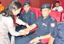 एनडीआरएफ में मनाया गया रक्षाबंधन का त्योहार
