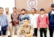 विधुत ट्रांसफार्मर व बिजली के तार चोरी करने वाले पांच शातिर चोर गिरफ्तार