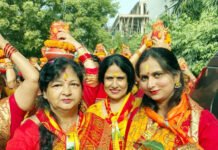 राम कथा से पूर्व कलश यात्रा से भक्तिमय हुआ वैशाली का वातावरण