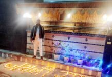 युवा मोर्चा मंडल मंत्री शिवा राणा ने दियों से लिखा जय श्री राम