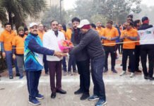 मैराथन दौड़ में दिया स्वस्थ समाज का संदेश