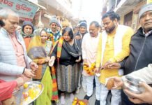 महापौर ने 3.80 करोड़ की पानी आपूर्ति लाइन का किया शिलान्यास
