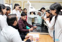 आईटीएस डेंटल कॉलेज में बीडीएस के 100 इंटर्न्स ने सीखा माइक्रोसर्जिकल/टांके लगाने तरीका