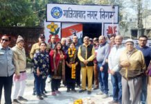 नाली और फुटपाथ निर्माण कार्य का पार्षद कुसुम मनोज गोयल ने किया उद्घाटन