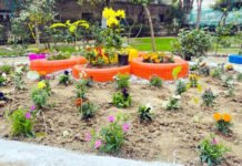 बसंत के अवसर पर निगम ने सजाये शहर के पार्क, वेस्ट से बेस्ट का दिया संदेश