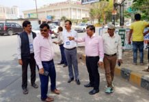 राजनगर एक्सटेंशन में बनने वाले यू-टर्न का जीडीए व निगम अधिकारियों ने किया निरीक्षण