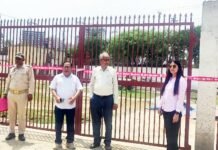 नूरनगर में अवैध बनाए गए बारातघर व स्वीमिंग पूल पर जीडीए ने लगाई सील