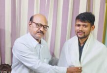 अखिल हिंदी साहित्य सभा ने धर्मजीत त्रिपाठी को साहित्य विभूषण से किया अलंकृत