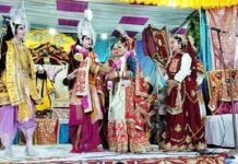 रामलीला में राम विवाह, दशरथ केकई संवाद एवं राम वन गमन का मंचन