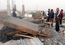 राजेंद्रनगर में नक्शे से अधिक तल बनाने को खड़े कॉलम को जीडीए ने किए ध्वस्त