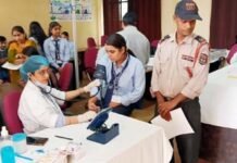 मेरा स्वास्थ्य-मेरा गर्व का संदेश, 164 विद्यार्थियों और कर्मचारियों का स्वास्थ्य परीक्षण