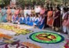 75 फीट की रंगोली में साकार हुआ समृद्ध गाजियाबाद, विकास की तस्वीर बनी आकर्षण